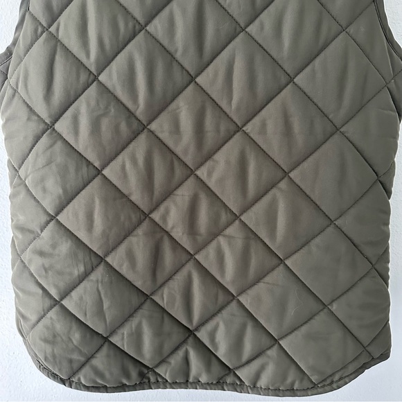 Thread & Supply (Small) Olive Green Quilted Puffer Vest - Picture 4 of 9